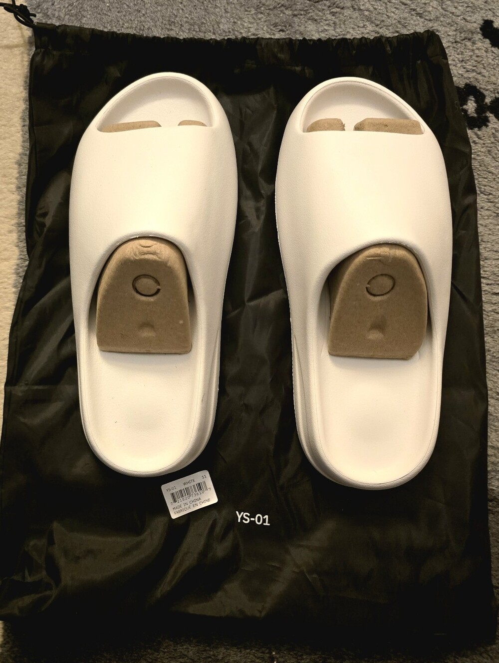 White YS-01  Yeezy Slides
